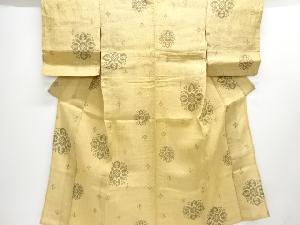 アンティーク　本場小千谷ちぢみ華紋織出し着物